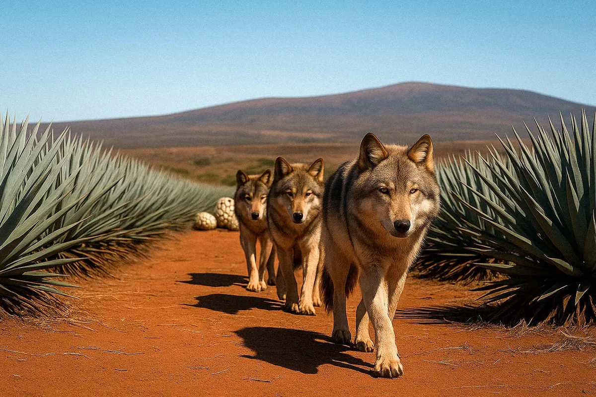 Los guardianes del Valle caminan entre los campos de agave